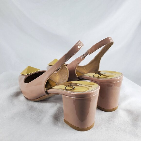 Valentino Garavani Women's Pink One Stud Patent Leather Pumps Size 8.5 - Picture 9 of 16
